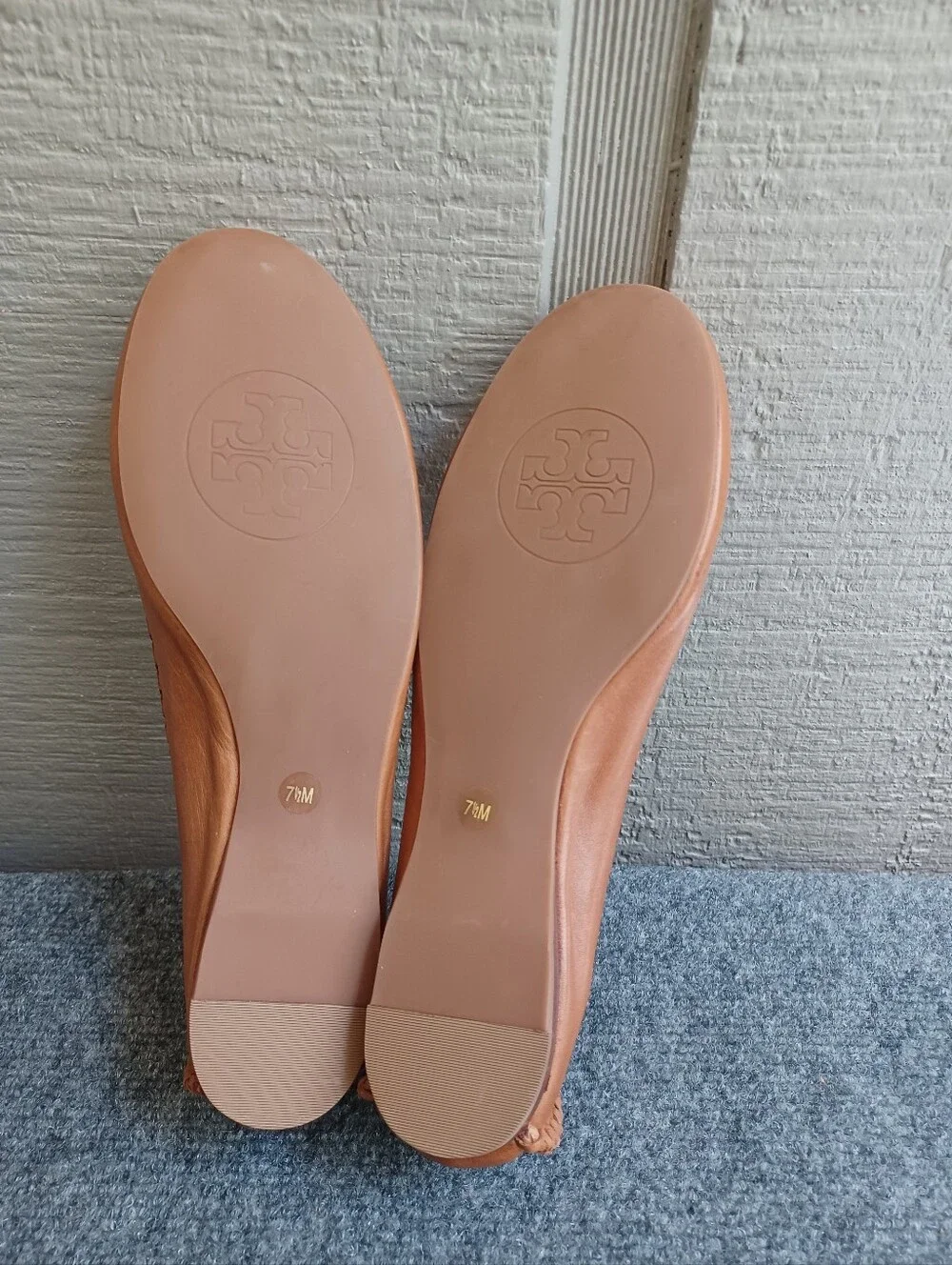 Tory Burch Gabi Ballet Flats Shoe Size 7.5 Women Minimalist In Royal Tan